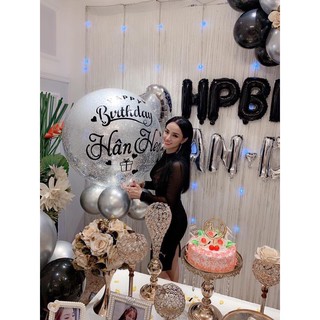 Bóng jumbo nhũ + in decal chữ theo yêu cầu (100cm)