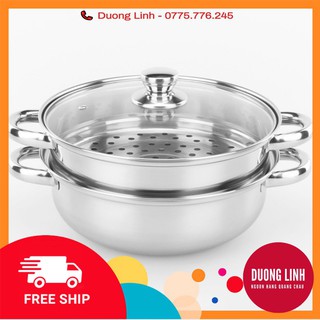 NỒI HẤP XỬNG 2 TẦNG INOX MẶT KÍNH - SIÊU HÓT