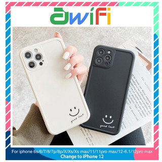 Ốp lưng iphone viền nổi bóng mặt cười luck 6/6plus/6s/6splus/7/7plus/8/8plus/x/xr/xs/11/12/pro/max/promax - Awifi B4-14
