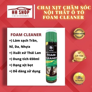 Chai xịt vệ sinh nội thất ô tô Foam Thái Lan ❗ XẢ KHO ❗ Chai xịt bọt vệ sinh đa năng - Mùi thơm dễ chịu