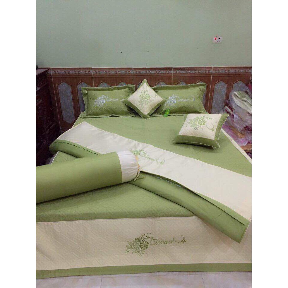 BỘ CHĂN GRA PHỦ SATIN (COTTON LỤA) CAO CẤP PADORA