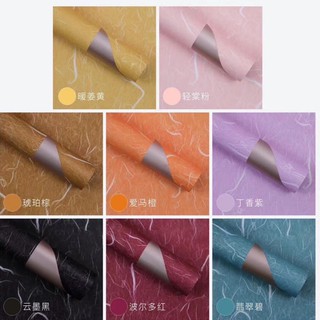 Tập Giấy mika 2 mặt vân tóc -gói hoa tươi,hoa sáp