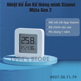 (CÓ SẴN) Nhiệt Kế Ẩm Kế thông minh Xiaomi Mijia Gen 2 (Đời 2) Bluetooth Kết Nối Với Smartphone - Tablet Theo Dõi Qua App