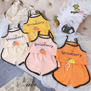 Bộ hai dây Quảng Châu bé gái hình dâu tây siêu đáng yêu DragonKids