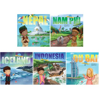 Sách - Combo vòng quanh thế giới Nam Phi- Nepal-Indonesia- Iceland-Dubai