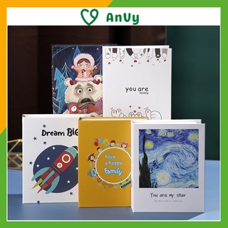 Abum đựng ảnh 6x9 hoặc 8x10 để 200 tấm mini instax, lomo card bìa giấy cứng nhiều mẫu bìa mới cute tại album ảnh AnVy