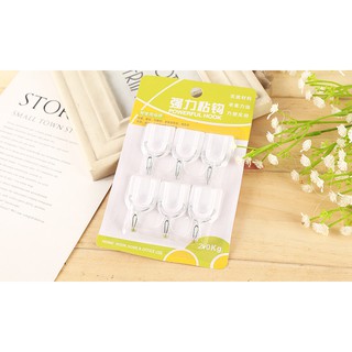 Bộ 6 Móc Treo Gia Đình Hook (Chịu Đến 2Kg)