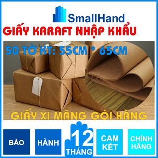 50 tờ Giấy Kraft màu da bò KT: 65cm x 55cm – Giấy ngoại – Chống thấm nước – Dai chắc – Dùng đóng bọc sản phẩm hàng hóa