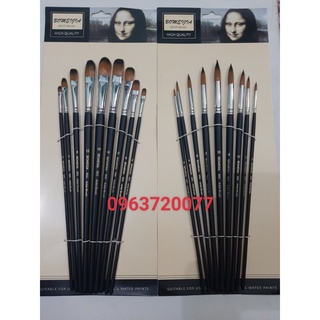 Combo bọ Cọ Vẽ Đầu Oval, và bộ cọa tỉa đầu nhọn Bomega Cao Cấp Bộ 9 Cây