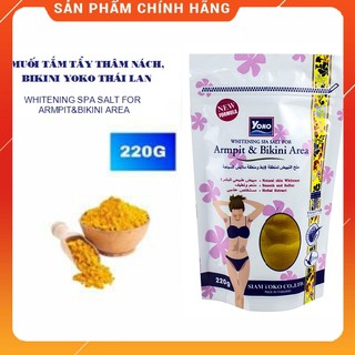 Giảm 10K ♦Muối tắm tẩy tế bào chết YOKO Thái Lan ♦Muối tẩy thâm,trắng da,ngăn mụn vùng nách,bikini 220gg