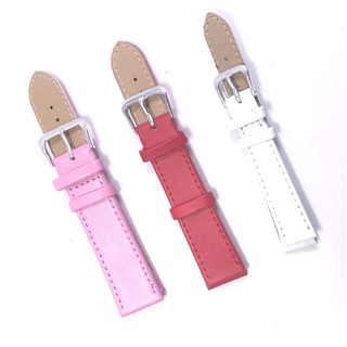 {Hồng Nhạt/ Đỏ/ Trắng} Dây đồng hồ P20 TRƠN có đường may không thấm nước size 8 10 12 14 16 18 20 22 24mm  Phụ kiệnTrắng