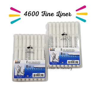 Bộ bút line đi nét Marvy 4600 (8 cây)