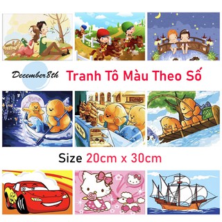 Tranh tô màu theo số tranh sơn dầu số hóa December8th size 20*30