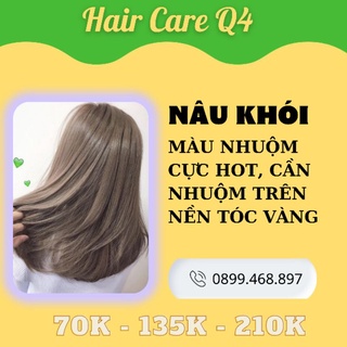 Thuốc nhuộm tóc màu nâu khói, nâu sữa thảo dược không hôi - Hair Care Q4
