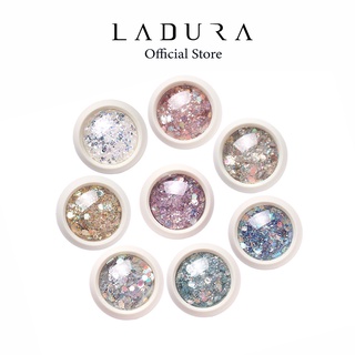 Nhũ kim tuyến nail LADURA 8 màu siêu sáng
