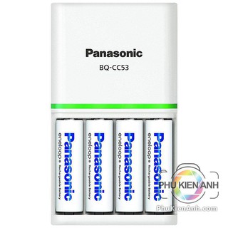 Bộ 4 pin AA và sạc PANASONIC ENELOOP BQ-CC 53 nội địa Nhật