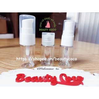 Chai nhựa 10ml chiết mỹ phẩm du lịch xịt giọt phun sương nắp bật