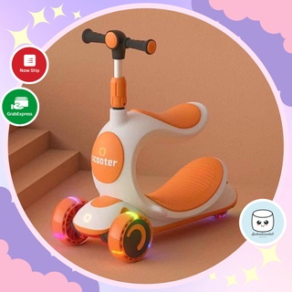 Xe trượt có ghế siêu xinh cho bé - Xe trượt scooter 3 bánh 808 màu cam