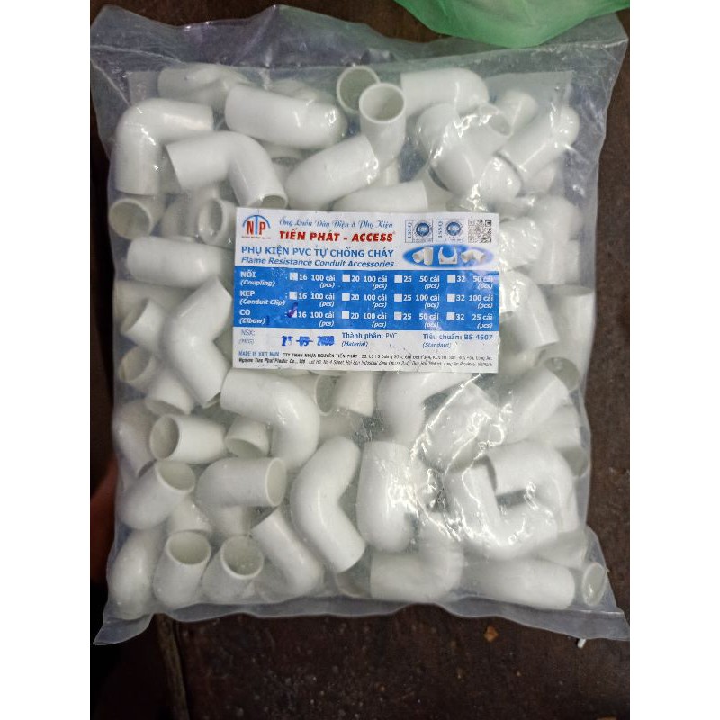 BỊCH CO ỐNG ĐIỆN PHI 16 & PHI 20 (100 CÁI) & PHI 25 (50 CÁI)