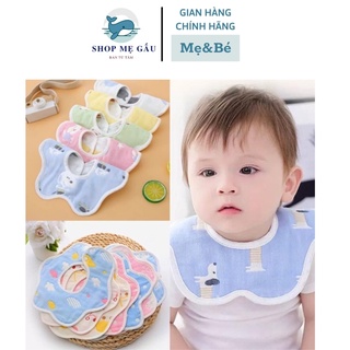 Yếm xô sợi tre ✨Yếm tròn 360 độ 6 lớp cho bé thấm hút tốt