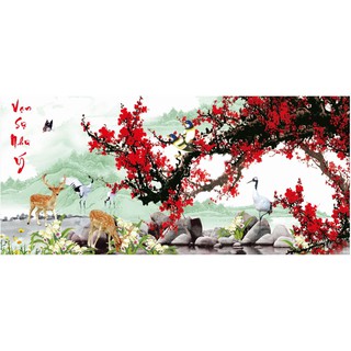 Tranh Đính Đá VẠN SỰ NHƯ Ý (ĐÁ ABC CAO CẤP). Kích Thước: 1m20 x 60cm