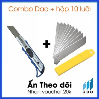 Dao rọc giấy và lưỡi dao rọc giấy loại to cỡ lớn 3DO có thể thay thế lưỡi dao dọc giấy