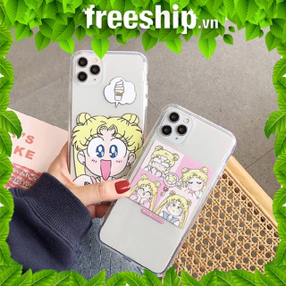Ốp lưng điện thoại iphone ốp dẻo trong thủy thủ mặt trăng IPhone 11/11Pro/11pro Max X XR XS XS MAX /6 7 8 Plus SE t14