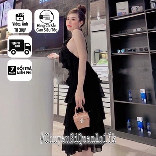 Đầm Yếm von tầng hàng thiết kế, bần bí mặc được