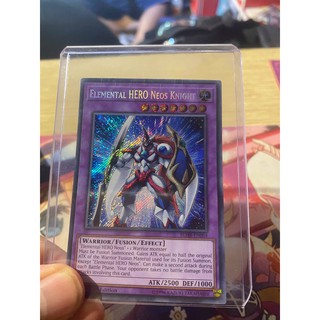 Lá bài thẻ bài Yugioh Elemental HERO Neos Knight - Secret Rare - Tặng bọc bài nhựa bảo quản