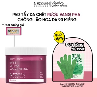 [Mã BMINC50 giảm 50K đơn 150K] Pad Tẩy Da Chết Rượu Vang PHA Neogen Dermalogy Wine Lift PHA Gauze Peeling 30 Miếng