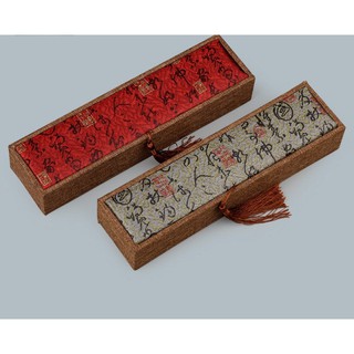 Mộc - Hộp gấm đựng dây chuyền chuỗi dây đeo cổ sang trọng 25x6.5x3.8cm