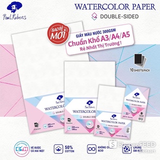 Giấy màu nước Paul Rubens vẽ 2 mặt 50% cotton Phiên bản mới