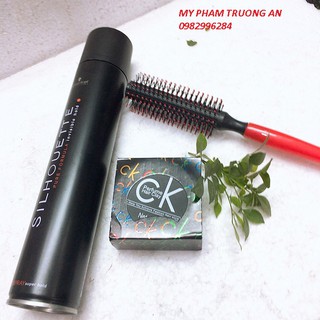 (tặng lược tròn) Combo Sáp vuốt tóc nam Ck và Gôm Keo xịt tóc Silhoutte