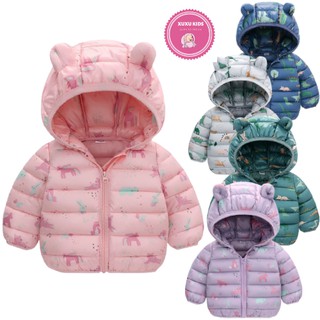 Áo khoác cho bé, áo phao cho bé trai bé gái mũ tai gấu dễ thương cho bé mặc đi học đi chơi Xu Xu Kids size từ 8-20kg
