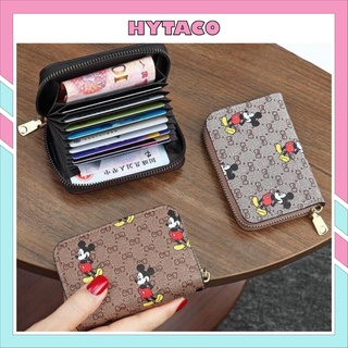 Ví nữ cầm tay khóa kéo đựng thẻ Mickey Phong Cách Hàn Quốc HYTACO VN36