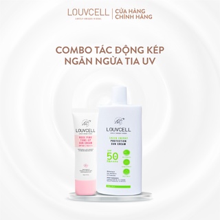 Combo tác động kép ngăn ngừa tia UV nâng tone body Louvcell chống lão hóa