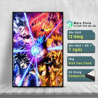 Tranh Treo Tường Songoku Trang Trí Nhà Cửa, Bảo Hành 2 Năm Không Phai Màu