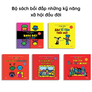 Sách - Bộ 5 cuốn Bé xíu bé xiu - Todd Parr - Bồi đắp những kỹ năng xã hội đầu đời - Crabit