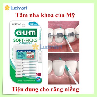 Tăm GUM Soft picks Original tăm nha khoa tăm xỉa răng [Hàng Mỹ]