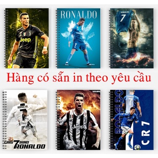 sổ tay cầu thủ bóng đá ronaldo cr7 sổ gáy xoắn 200 trang