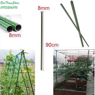 Ống thép bọc nhựa dùng làm cây đỡ hoa hồng, làm giàn cỡ 8mm dài 90cm