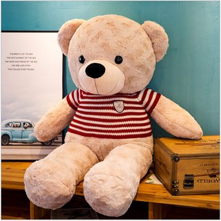 [CHUYÊN SỈ GIÁ SỐC]  Gấu bông Teddy Kem Áo Len Sọc Hồng 1m5 Dễ Thương [ DIABRAND ]
