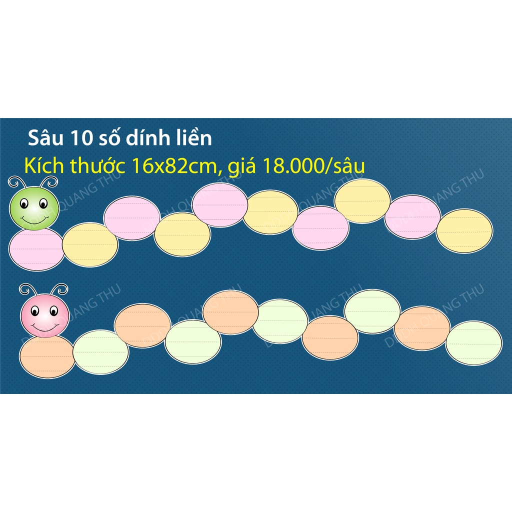 [Đồ dùng dạy học] Sâu 6 số, 10 số
