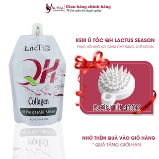 Kem ủ tóc Lactus season giảm gãy rụng phục hồi hư tổn chống xơ rối và tăng cường độ ẩm hấp tóc qh lactus season  500ml