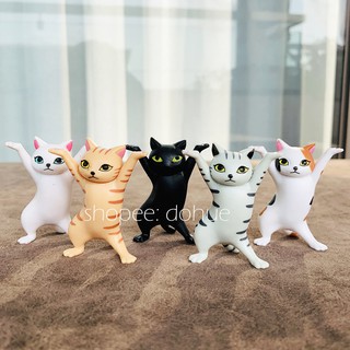 Mô Hình Mèo Khiêng Hòm Cute Dùng Trang Trí