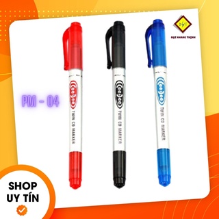Bút lông dầu 2 đầu nhỏ Thiên Long PM 04 Viết Lông Dầu Đủ 3 Màu XANH-ĐỎ-ĐEN CAM KẾT CHÍNH HÃNG