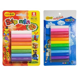 Vỉ sáp nặn - đất nặn Thiên Long Colokit MC-03 / MC-04 - 8 /12 màu