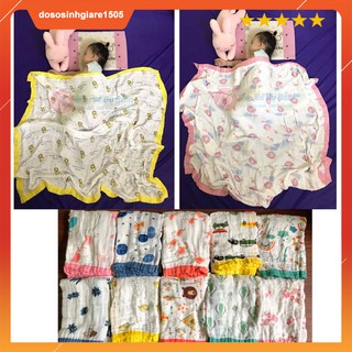 Chăn Aden sợi tre 4 lớp kích thước 120x120cm (được chọn mẫu) / Mền sơ sinh cho em bé