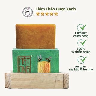 Xà bông mật ong nghệ Tiệm Thảo Dược Xanh xà phòng ngừa thâm, sáng da tinh chất thiên nhiên
