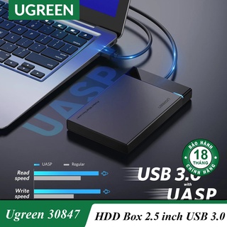 Box Ổ Cứng 2,5 / 3.5 inch USB 3.0 Chính Hãng Ugreen 30847 Cao Cấp